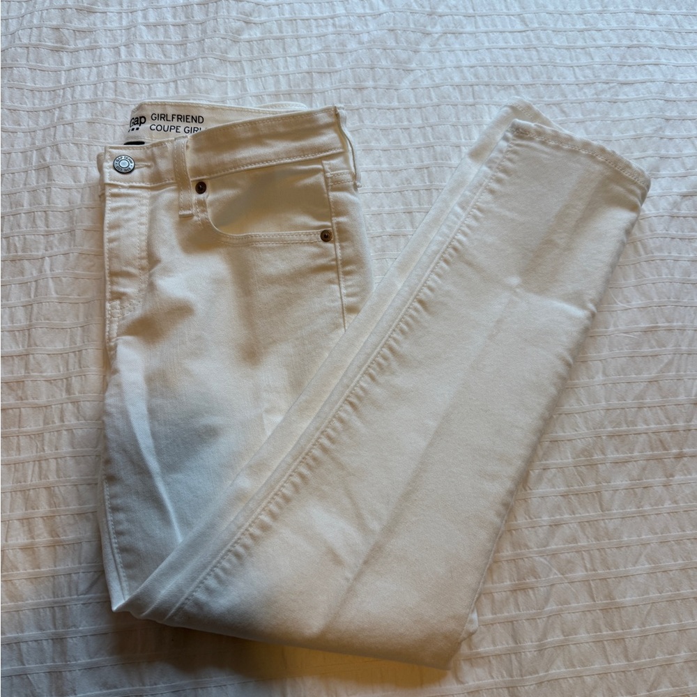 GAP White Girlfriend Jeans